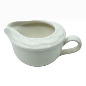 VINTAGE Pfaltzgraff Acadia White Creamer Pitcher 6"L